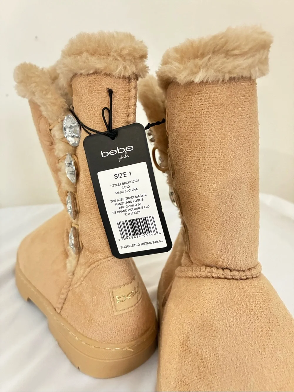 Bebe Girls Tan Winter Boots